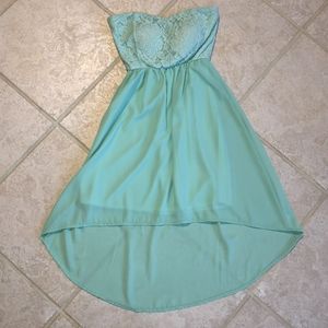 Strapless high low dress